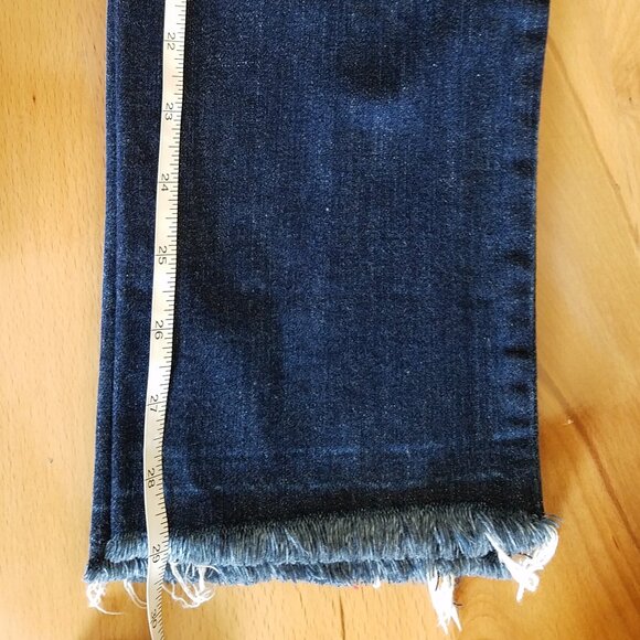 Rag & Bone Dre Low Rise Slim Boyfriend Jeans –Women’s 30 –Dark Blue–Distress Hem - Picture 8 of 16